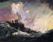Henry Reuterdahl American Destroyer Patrol along the Atlantic frome Art and the Great War oil painting